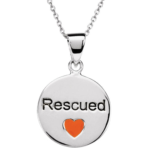Sterling Silver Heart U Back™ Rescue Necklace