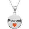 Heart U Back Rescue Pendant With Chain in Sterling Silver Heart U Back Rescue Pendant With Chain in Sterling Silver