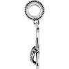 Sterling Silver 19.5x8mm Red Flip Flop Charm Sterling Silver 19.5x8mm Red Flip Flop Charm