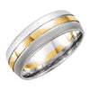 14K Two-Tone Gold 8mm Band Size 11