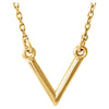 14k Yellow Gold "V" 16.5-inch Necklace