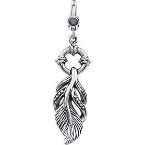 Sterling Silver Feather Charm Sterling Silver Feather Charm