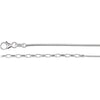Sterling Silver 1.5mm Round Omega 16.5-inch Chain with 2" Extension Sterling Silver 1.5mm Round Omega 16.5-inch Chain with 2" Extension