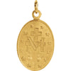 14k Yellow Gold 14.75x11mm Oval Miraculous Medal