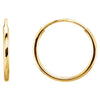 14k Yellow Gold 12mm Endless Hoop Earrings 14k Yellow Gold 12mm Endless Hoop Earrings