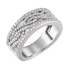 3/4 CTTW Diamond Anniversary Band in 14k White Gold (Size 6 )