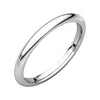 02.00 mm Comfort-Fit Wedding Band Ring in 10k White Gold (Size 6.5 )