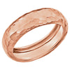 14k Rose Gold Hammered Ring, Size 7 14k Rose Gold Hammered Ring, Size 7