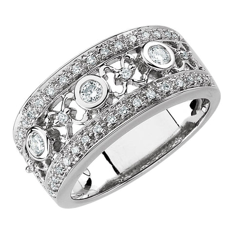 14k White Gold 3/8 CTW Diamond Anniversary Band, Size 6 14k White Gold 3/8 CTW Diamond Anniversary Band, Size 6