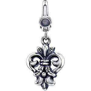 Sterling Silver Fleur-de-lis Charm Sterling Silver Fleur-de-lis Charm