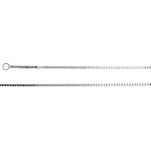 14k White Gold 1mm Solid Box 16" Chain 14k White Gold 1mm Solid Box 16" Chain