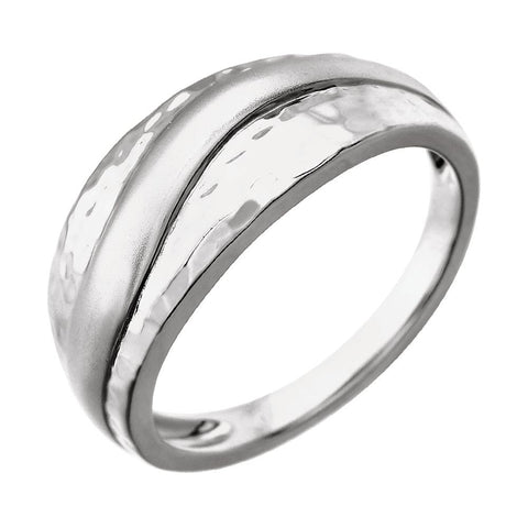 14k White Gold Hammered Wrap Ring , Size 7 14k White Gold Hammered Wrap Ring , Size 7