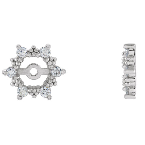 14k Yellow Gold Diamond Earring Jacket 14k Yellow Gold Diamond Earring Jacket