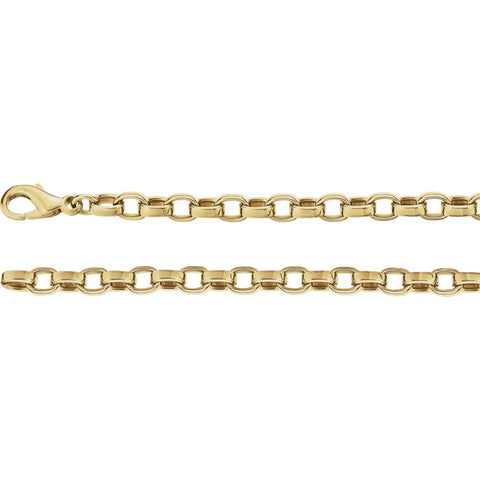 14k Yellow Gold 4.75mm Flat Cable 18" Chain 14k Yellow Gold 4.75mm Flat Cable 18" Chain