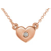 14k Rose Gold 0.03 ctw. Diamond Heart 16-inch Necklace