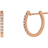 1/5 CTW Diamond Hoop Earrings in 14K Rose Gold