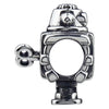 Sterling Silver 13.35x10.4mm Robot Bead Sterling Silver 13.35x10.4mm Robot Bead
