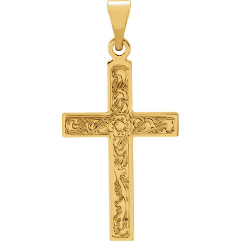 14k Yellow Gold 18x12mm Design Cross Pendant 14k Yellow Gold 18x12mm Design Cross Pendant