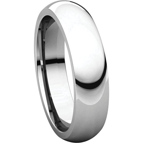 Sterling Silver 5mm Comfort Fit Band, Size 10