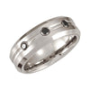 07.50 mm Cobalt Diamond Wedding Band Ring (Size 14 )