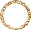 7 mm Solid large Charm Bracelet in 14k Yellow Gold ( 7 Inch )