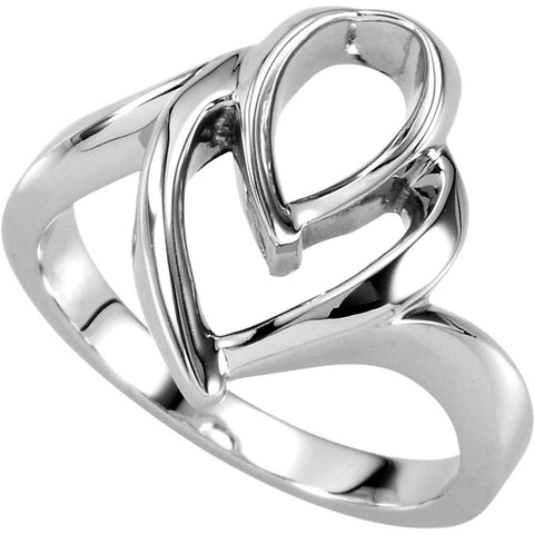 14k White Gold Freeform Ring, Size 6 14k White Gold Freeform Ring, Size 6