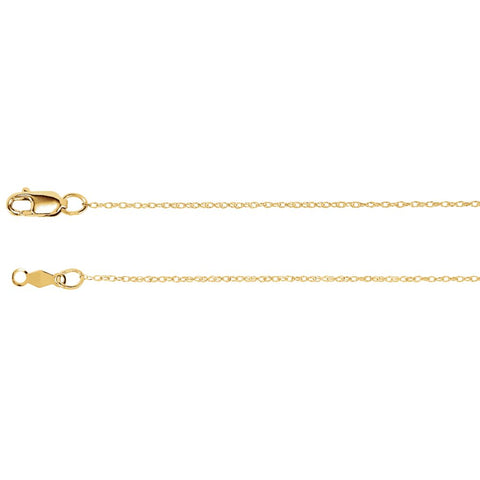 14k Yellow Gold .75mm Rope 18" Chain 14k Yellow Gold .75mm Rope 18" Chain