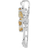 Sterling Silver Citrine & .036 CTW Diamond Cross Pendant Sterling Silver Citrine & .036 CTW Diamond Cross Pendant