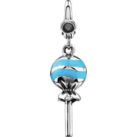 Sterling Silver Enamel Lollipop Charm Sterling Silver Enamel Lollipop Charm