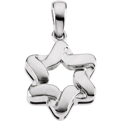 Sterling Silver 23x17.5mm Star of David Pendant Sterling Silver 23x17.5mm Star of David Pendant