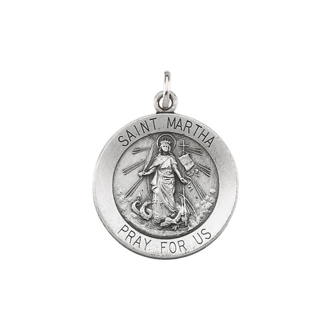 Sterling Silver 18.5 St. Martha Medal Sterling Silver 18.5 St. Martha Medal