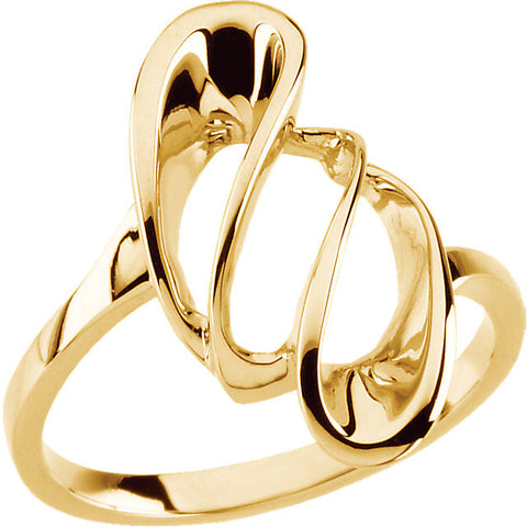 14k Yellow Gold Freeform Ring, Size 6 14k Yellow Gold Freeform Ring, Size 6