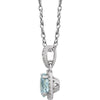 14k White Gold Aquamarine & 1/8 CTW Diamond 18" Necklace 14k White Gold Aquamarine & 1/8 CTW Diamond 18" Necklace