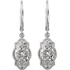 14k White Gold Filigree Design Earring Mounting 14k White Gold Filigree Design Earring Mounting