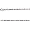 14K White Gold 3mm Rope 24-Inch Chain