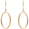 14k Yellow Gold Oval Dangle Earrings 14k Yellow Gold Oval Dangle Earrings
