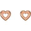 14k Rose Gold Heart Earrings 14k Rose Gold Heart Earrings