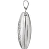 Sterling Silver Round Cubic Zirconia Locket Sterling Silver Round Cubic Zirconia Locket