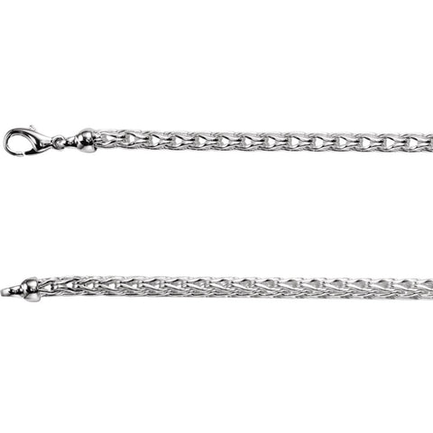 Sterling Silver 4.5mm Solid Wheat Chain 20" Chain Sterling Silver 4.5mm Solid Wheat Chain 20" Chain
