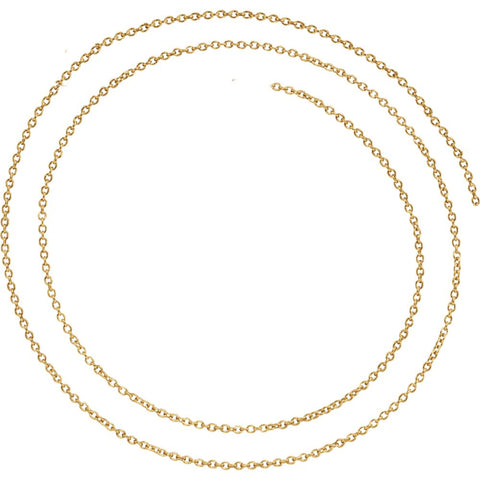 14K Yellow Gold Filled 1.5mm Solid Cable 16" Chain