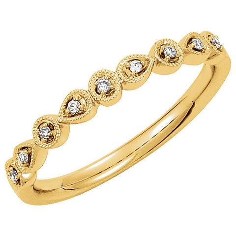 14k Yellow Gold .04 CTW Diamond Ring Size 7 14k Yellow Gold .04 CTW Diamond Ring Size 7