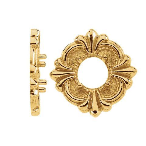 14k Yellow Gold 6mm Round Trim 14k Yellow Gold 6mm Round Trim