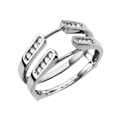 14k White Gold 1/4 CTW Diamond Ring Guard, Size 7 14k White Gold 1/4 CTW Diamond Ring Guard, Size 7