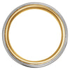 18k Yellow Gold & Platinum 5.5mm Comfort Fit Milgrain Band Size 6 18k Yellow Gold & Platinum 5.5mm Comfort Fit Milgrain Band Size 6