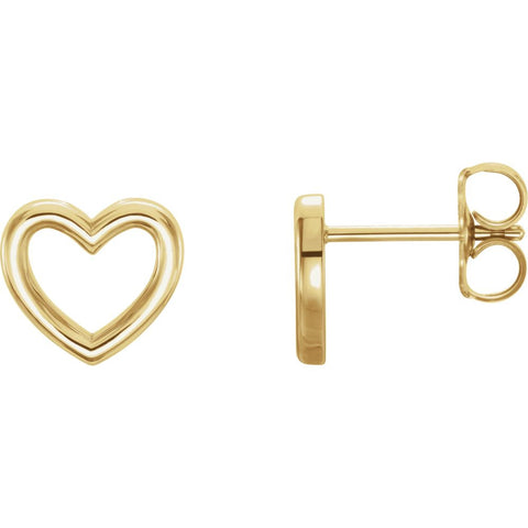 14k Yellow Gold Heart Earrings 14k Yellow Gold Heart Earrings