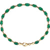 14k Yellow Gold Lab-Grown Emerald 7" Bracelet 14k Yellow Gold Lab-Grown Emerald 7" Bracelet
