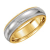 Two-Tone Comfort-Fit Milgrain Wedding Band Ring in 18k Yellow Gold and Platinum ( Size 6 ) Two-Tone Comfort-Fit Milgrain Wedding Band Ring in 18k Yellow Gold and Platinum ( Size 6 )
