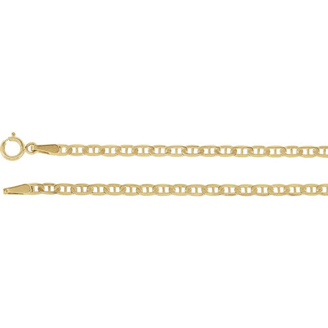 14k Yellow Gold 2.25mm Anchor 16" Chain 14k Yellow Gold 2.25mm Anchor 16" Chain