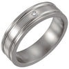 Titanium Comfort-Fit Diamond Wedding Band Ring (Size 12 ) Titanium Comfort-Fit Diamond Wedding Band Ring (Size 12 )