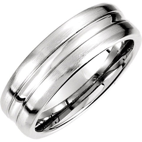 14k White Gold 7.5mm Fancy Carved Band Size 10.00 14k White Gold 7.5mm Fancy Carved Band Size 10.00
